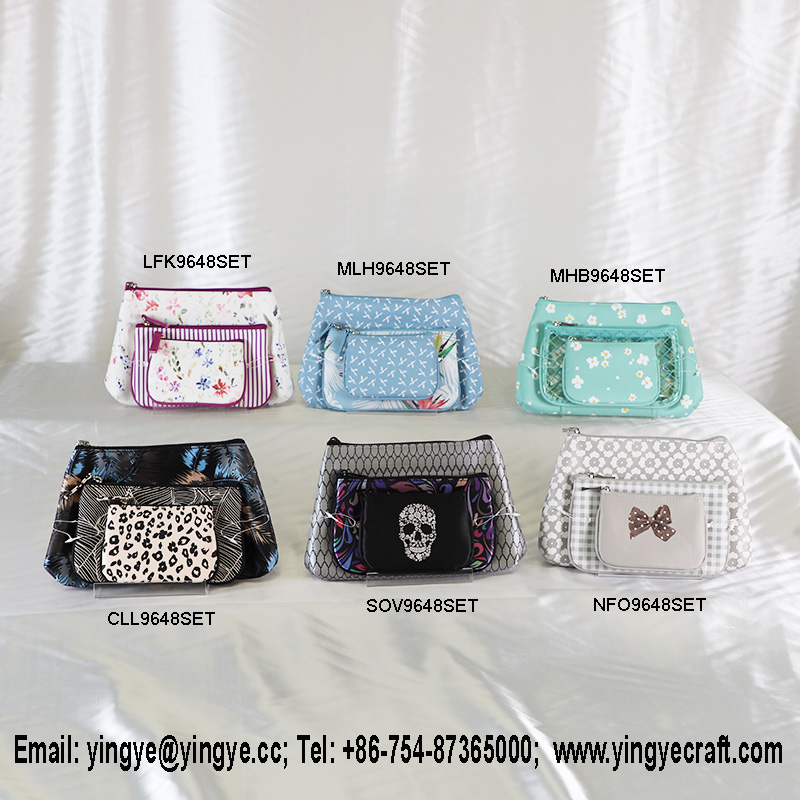 cosmetic bag set, beauty bag set, make-up bag set, cosmetic bag