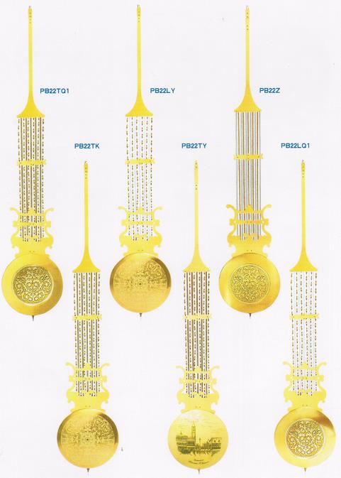 Pendulum, Weights, Hands, Key And Ornament
