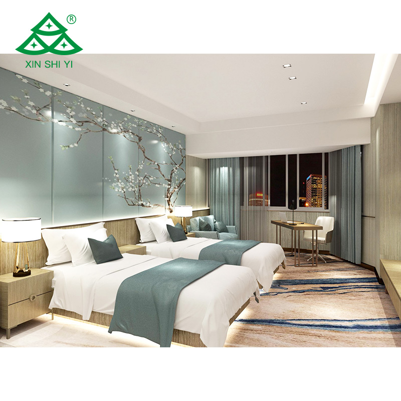 Commerial Use Modern Stars Customized Style Wooden Hotel Bedroom Furniture Sets