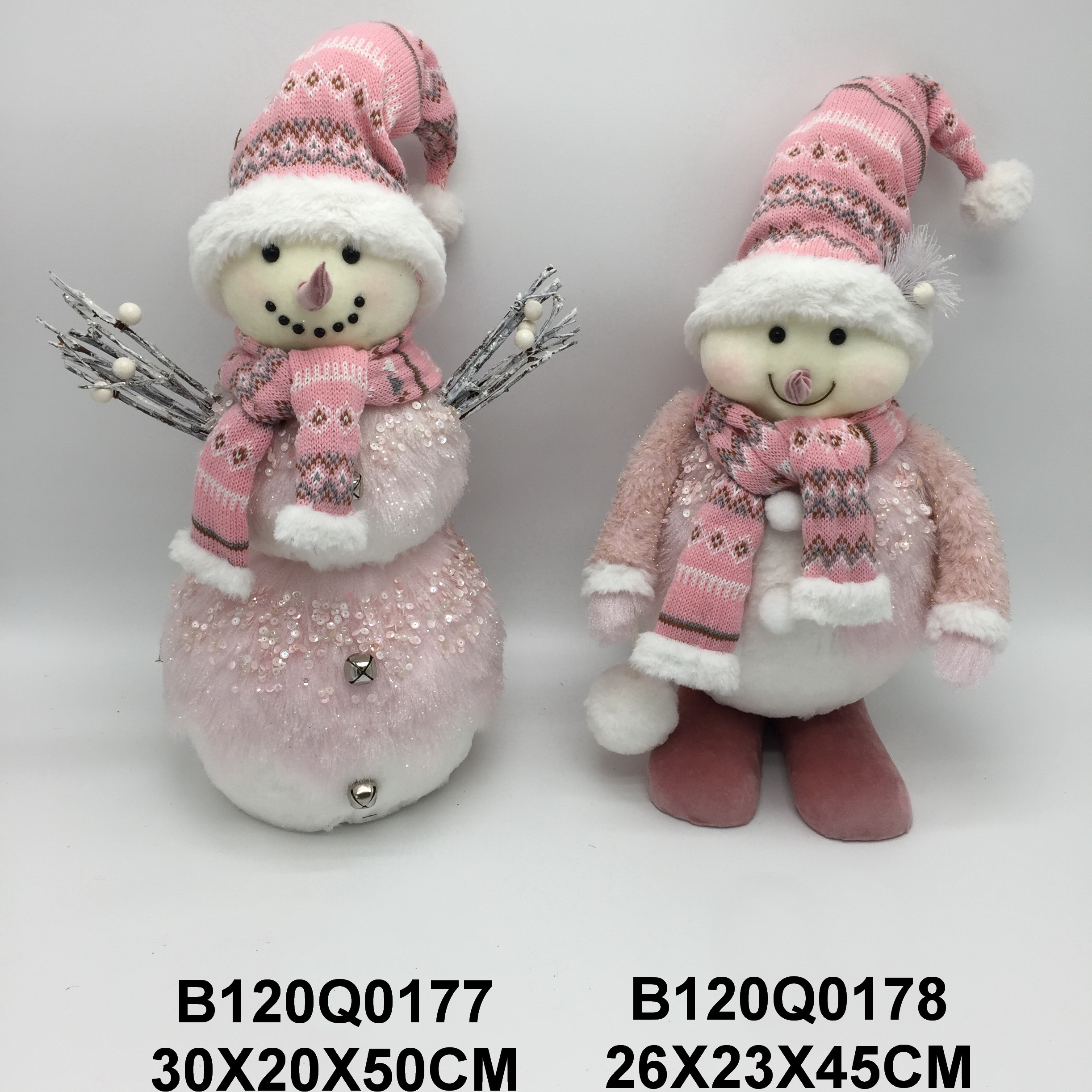 Christmas Decoration pink items-snowman/deer/fox/owl