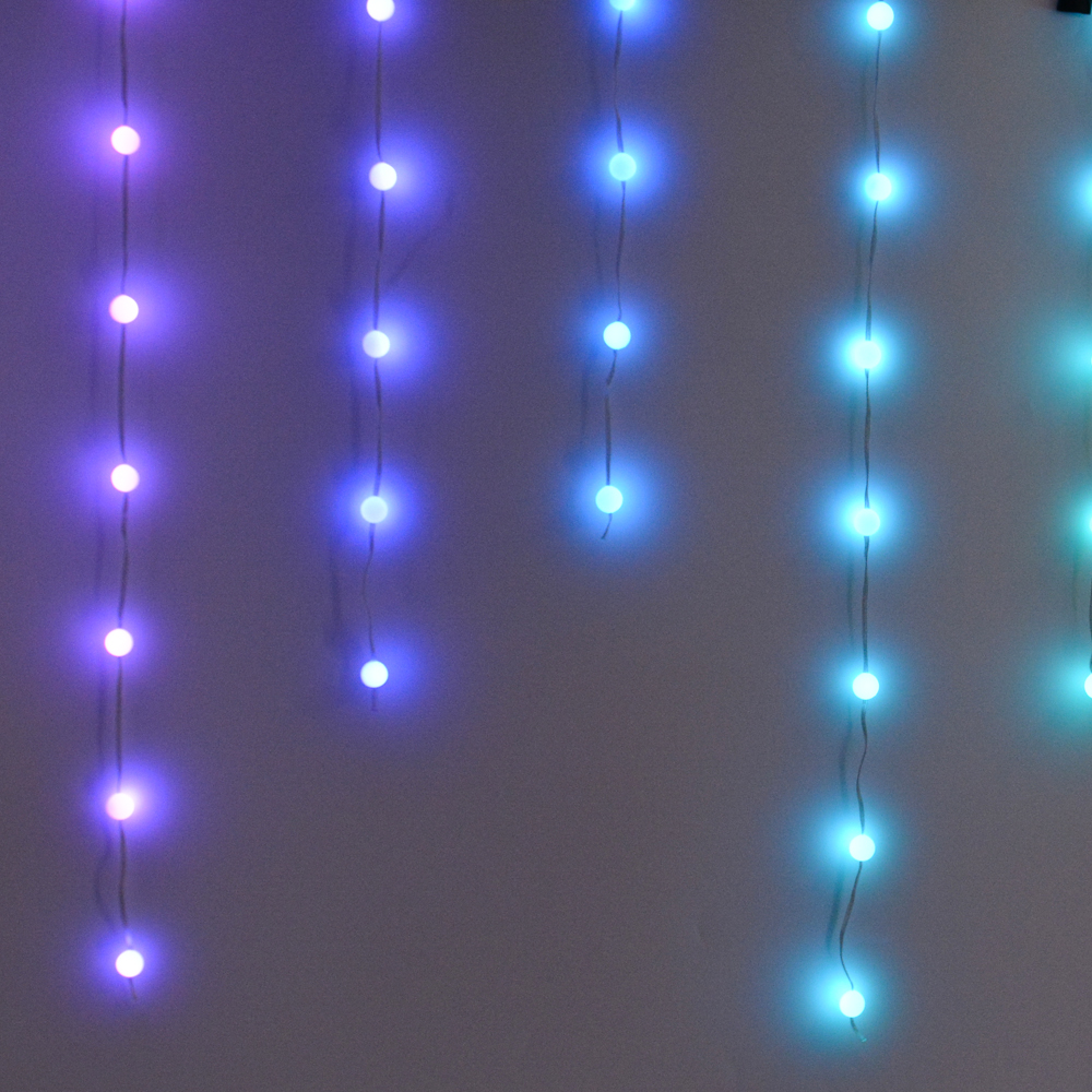 Icicle light with digital RGB