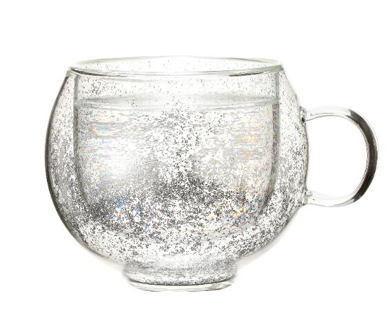 New Design high borosilicate double wall glass cup for home decor with EU Certificated ODM OEM