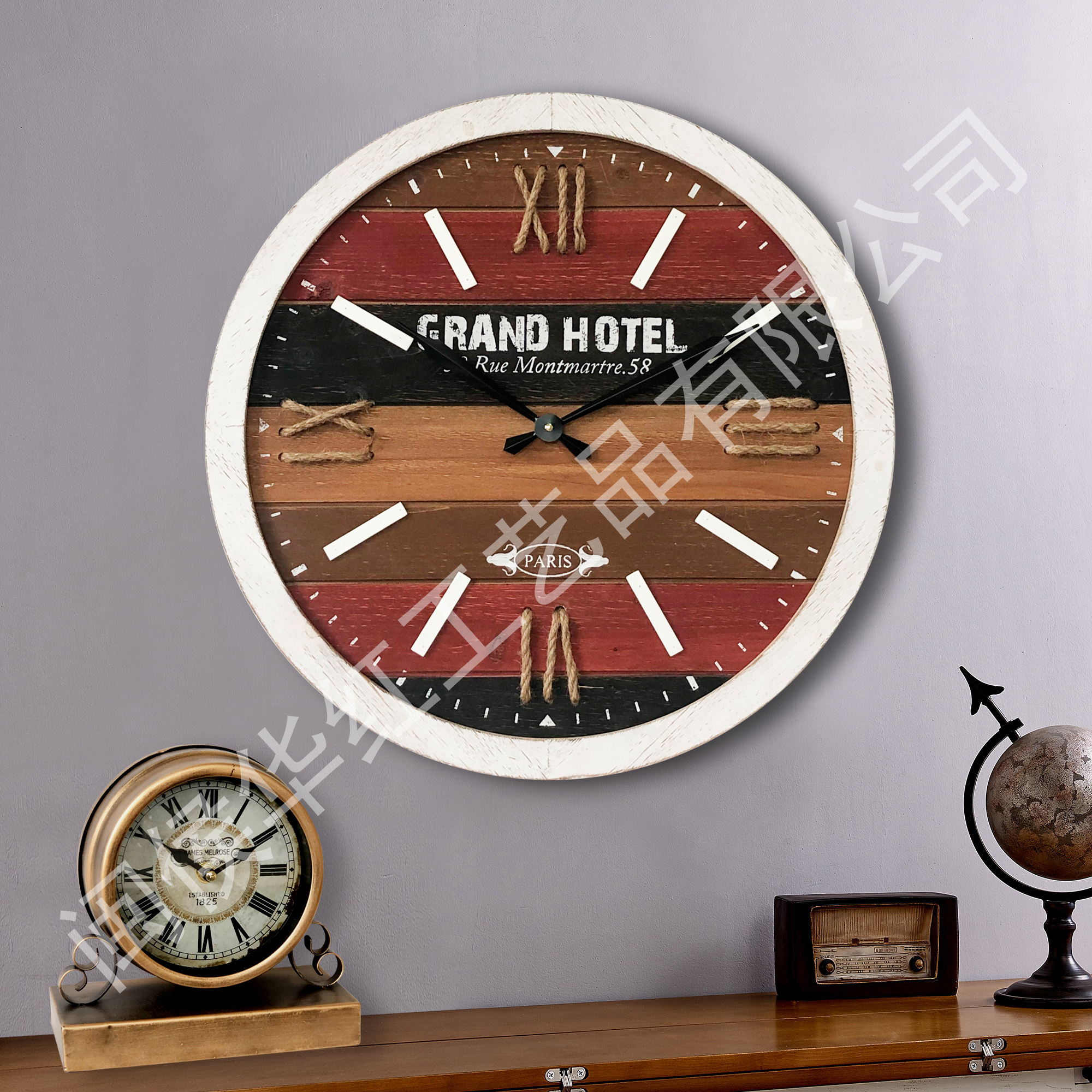 60 wooden clock