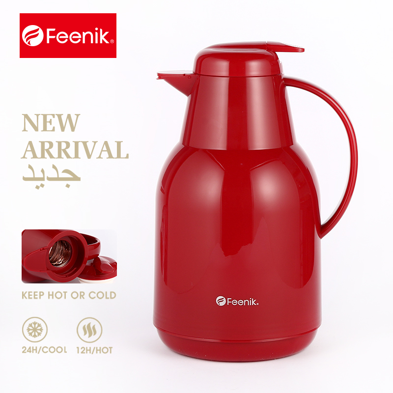 Factory Wholesale 2.0 Liter Thermos Flask Coffee Pot With Pink Glass Inside Teapot Housewar