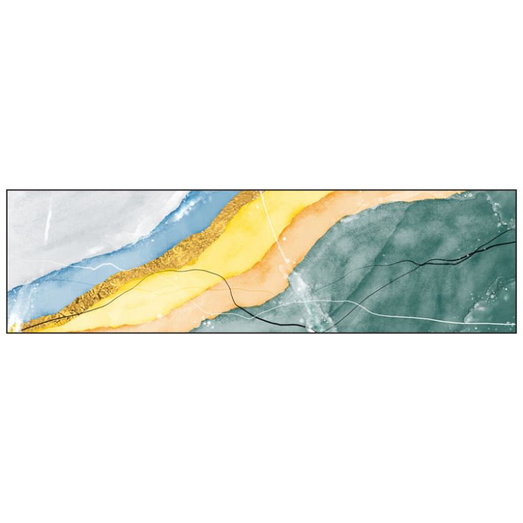 Hanging picture at the head of bed, banner, abstract color block, wall painting
