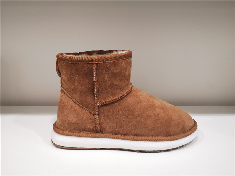 Ladies Fashion Sheepskin/Fake fur Snow Boot Winter shoes Water-Resistant Sport outsole snow boot