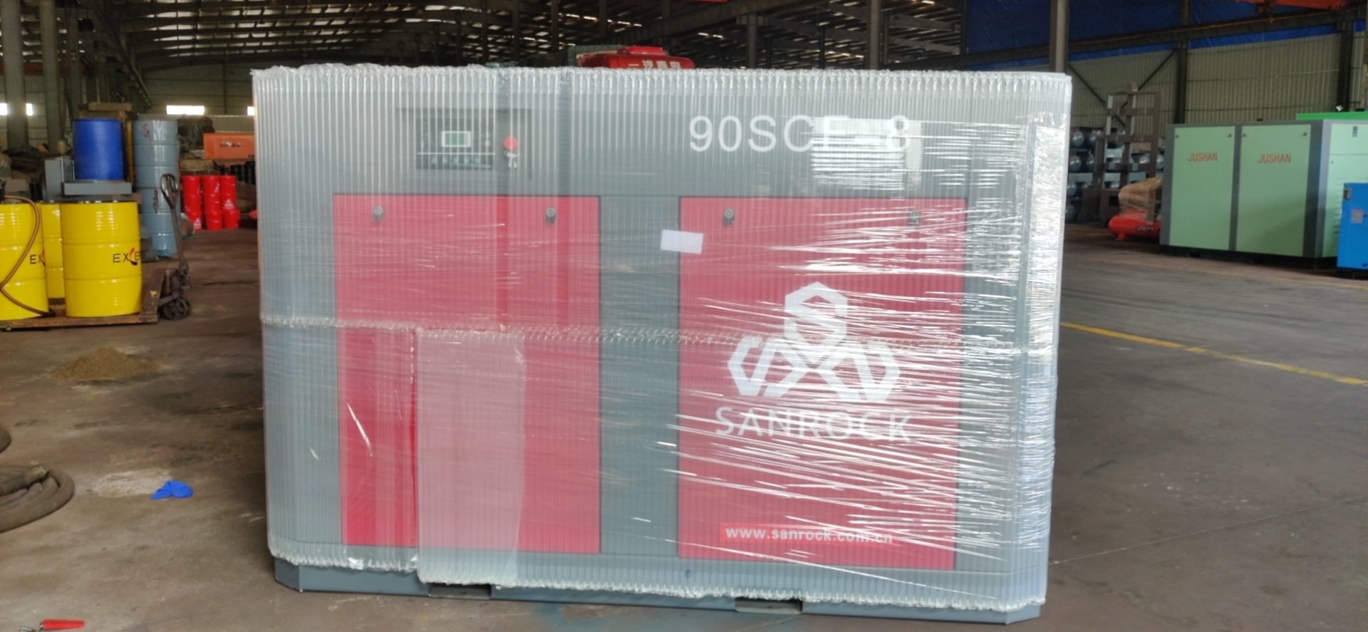 Electric stationary screw air compressor for industry