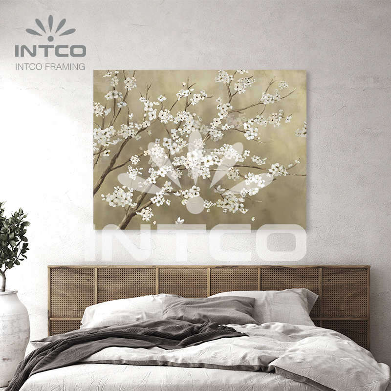 Small Cherry Blossoms with a Brown Background