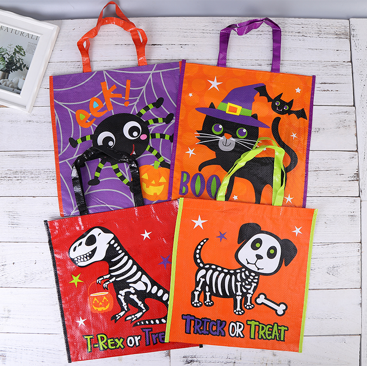 Custom size laminated eco-friendly Halloween pp non woven bag