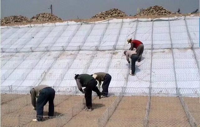 Slope protection gabion