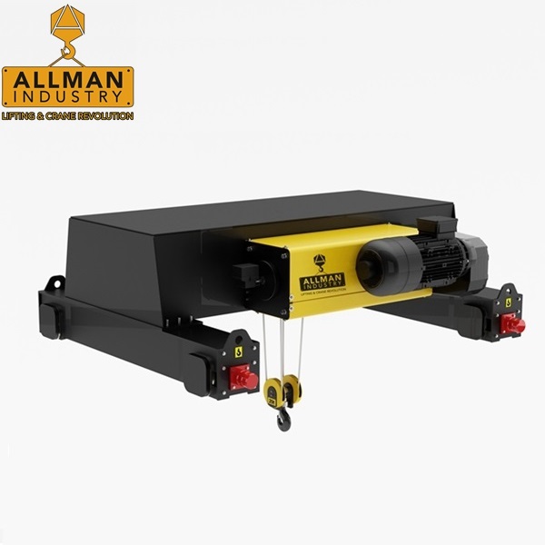 ALLMAN M5 Working Duty 25Ton/5Ton 6M/9M/12M Lifting European Double Girder Overhead Crane Double Hook Wire Rope Hoist ( EWRH-25000)