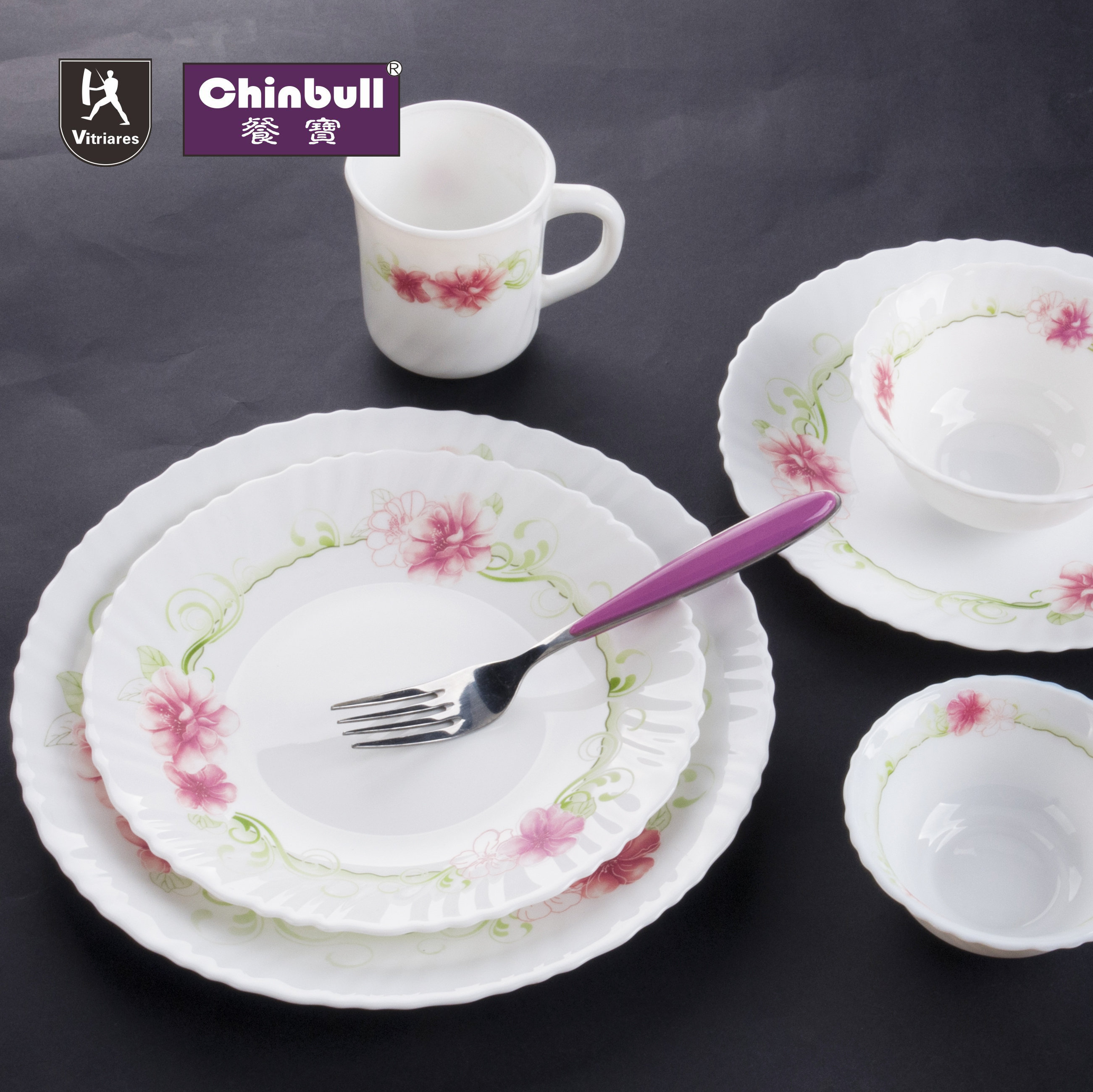 30pcs dinner set (opal glassware）
