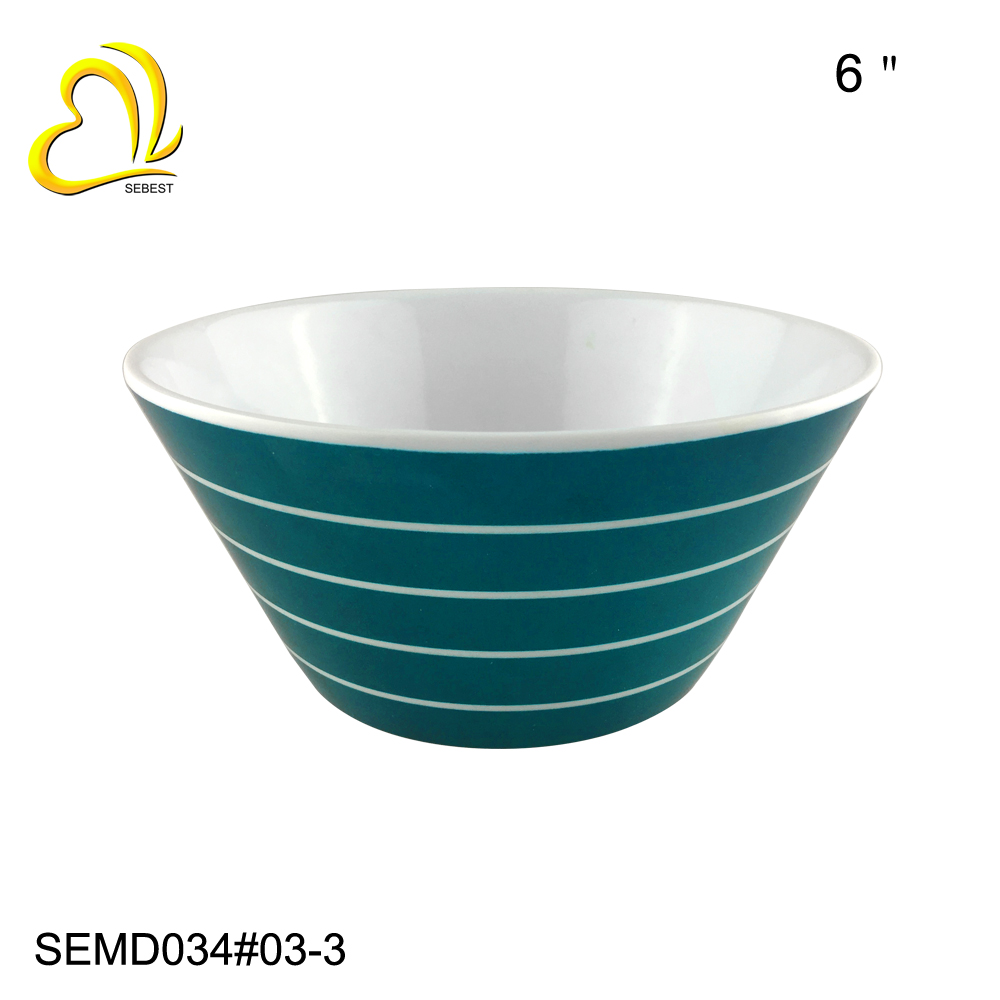 SEBEST- green melamine bowl