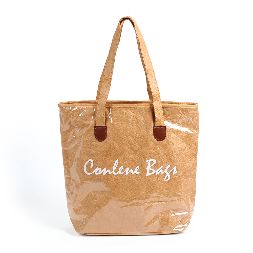 Custom Reusable Waterproof Dupont Tyvek Paper Tote Bag For Shopping