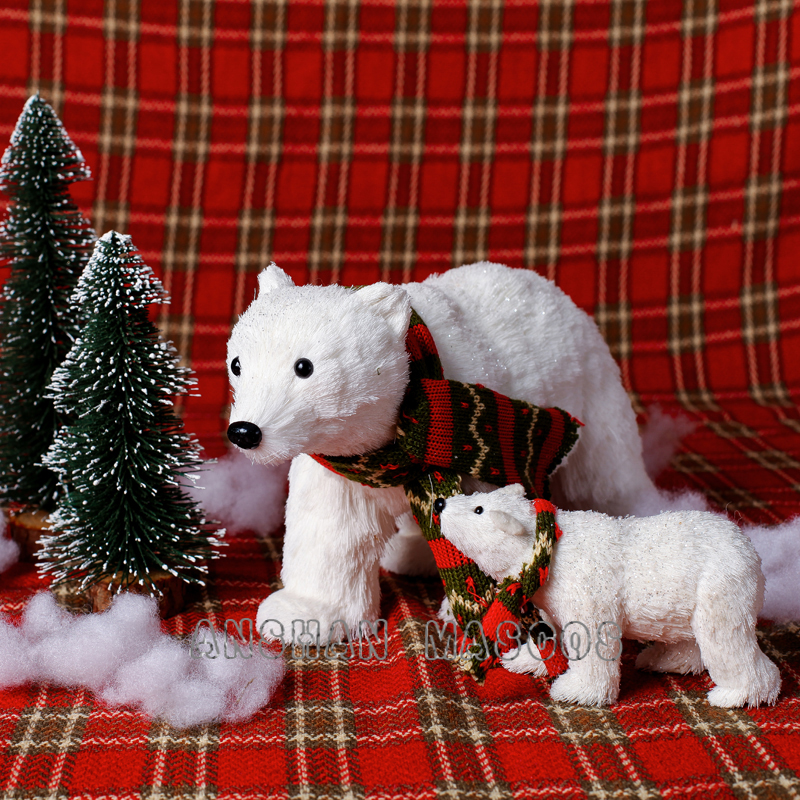 Polar bear,Christmas Decoration,Natural,Festival,Seasonal,Holiday,Home,Handcraft,Gift,Animal,Ornament