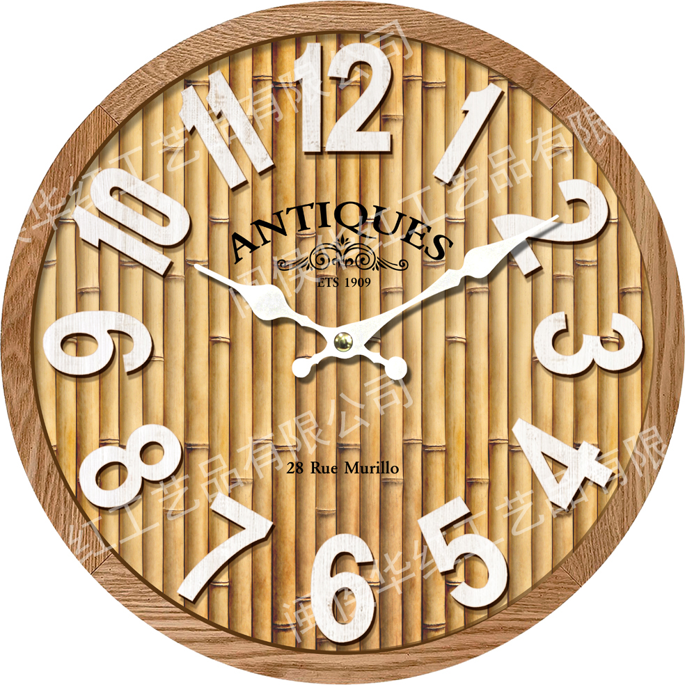 34cm wooden clock