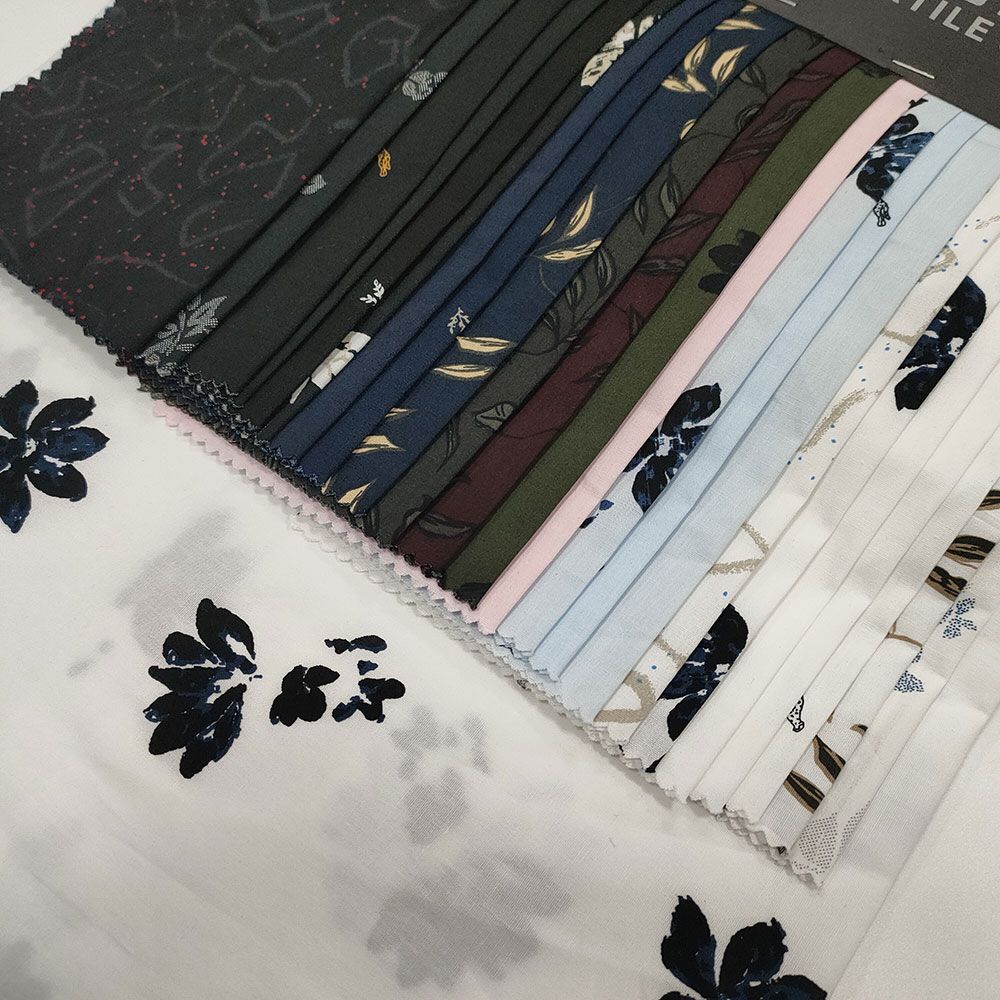 98% cotton 2% spandex printed elastic poplin fabric