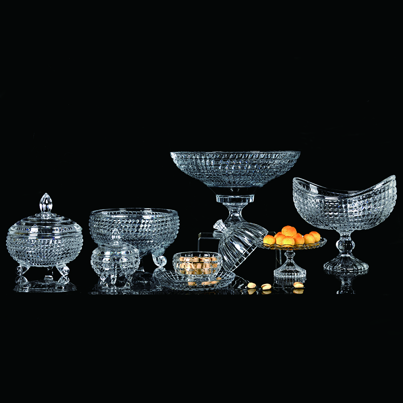 Cross glass bowl/glass plate/glass candy jar Glass bowl