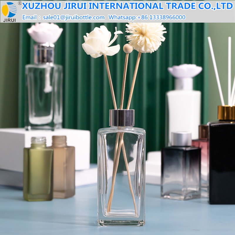 Square crystal glass bottle perfume bottle vase aromatherapy bottle