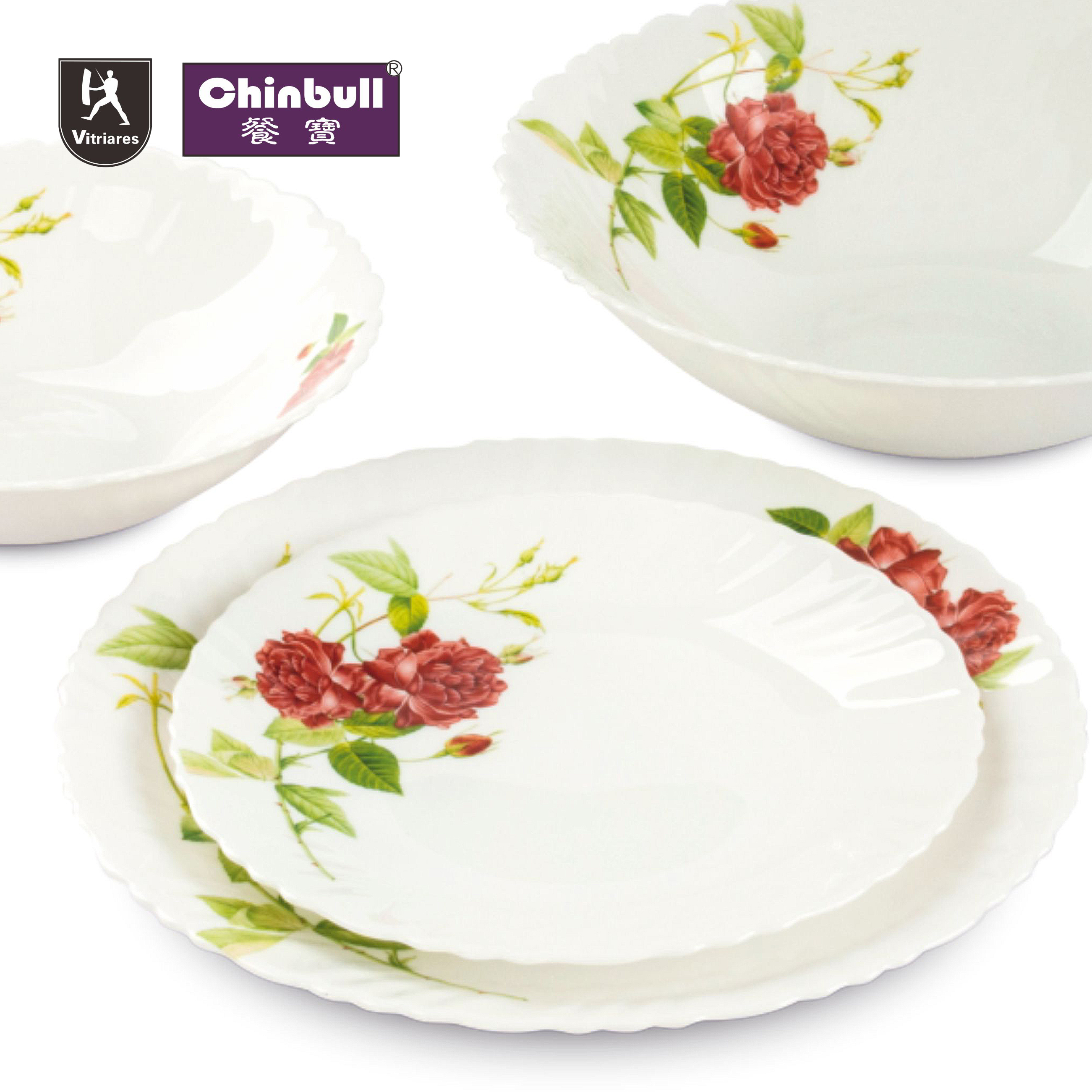 13pcs dinner set(opal glassware)