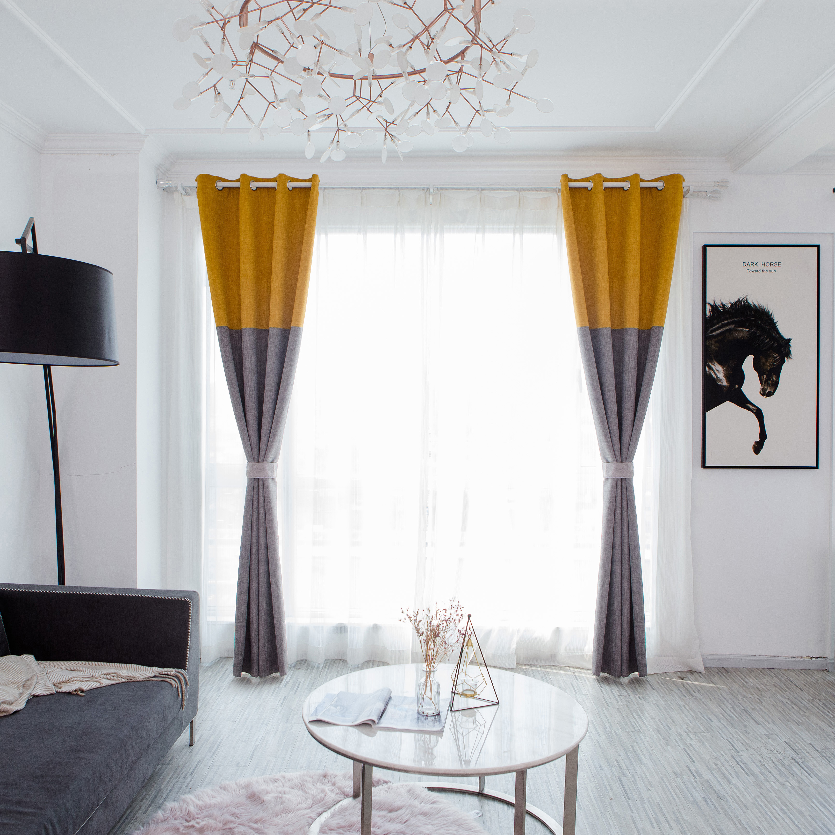 Faux Linen Blackout Curtain