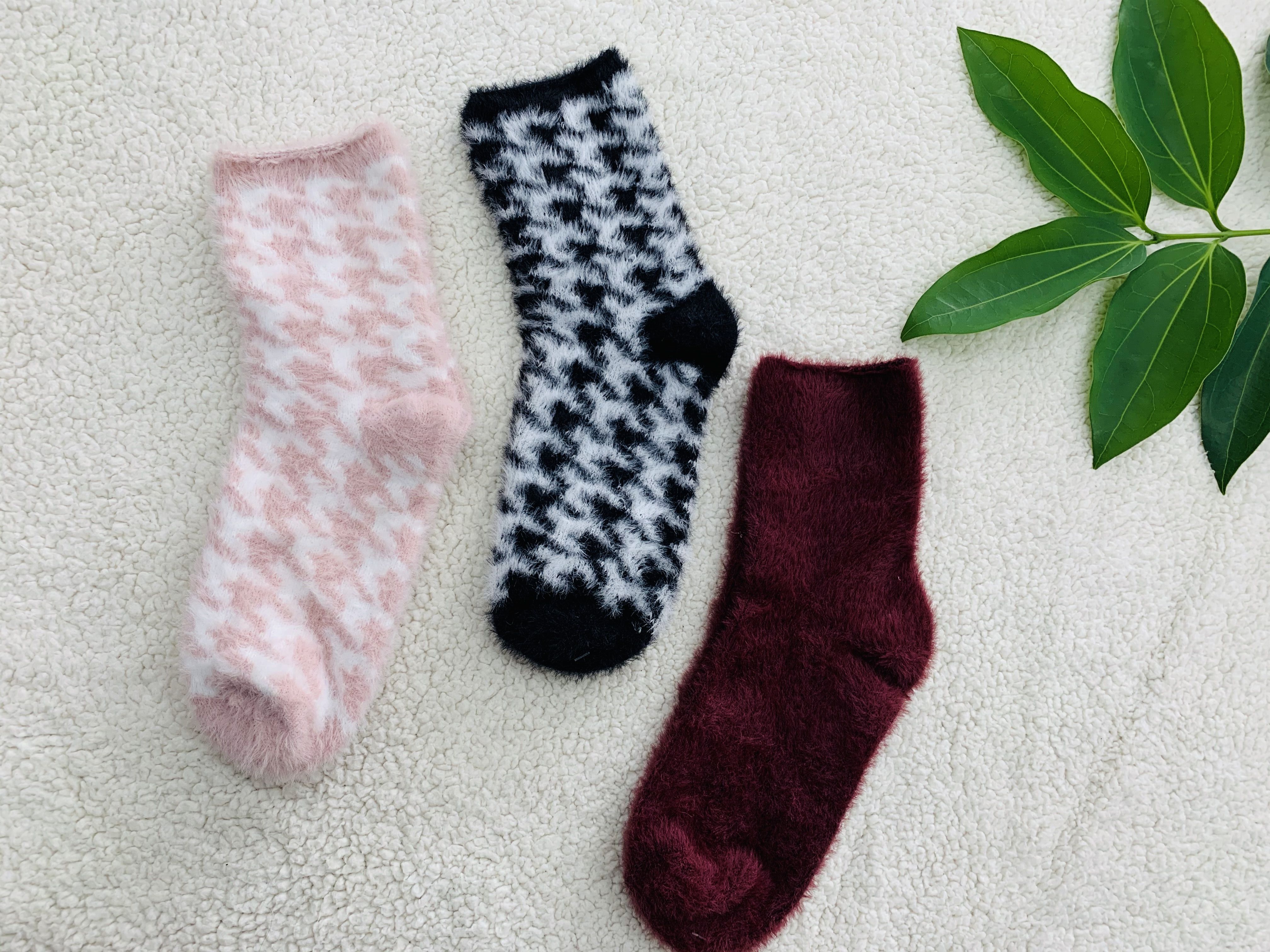 imitation mink hair socks
