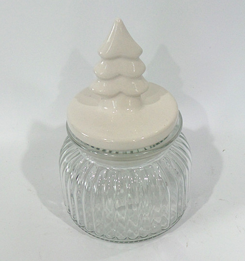 glass storage jar with ceramic lid