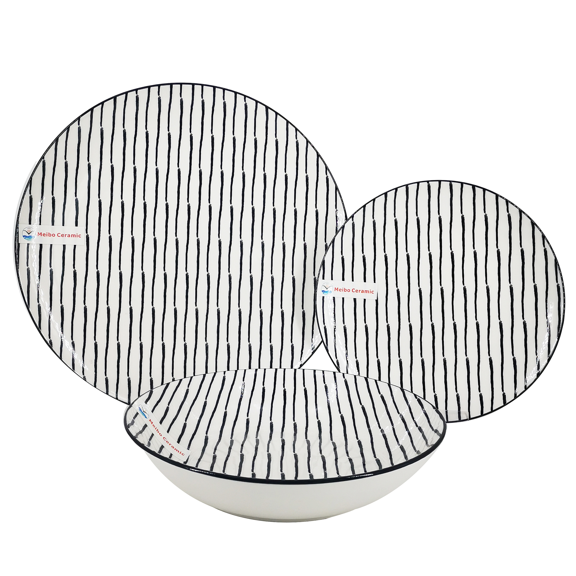 Hot sales porcelain dinner set with inside pad printing