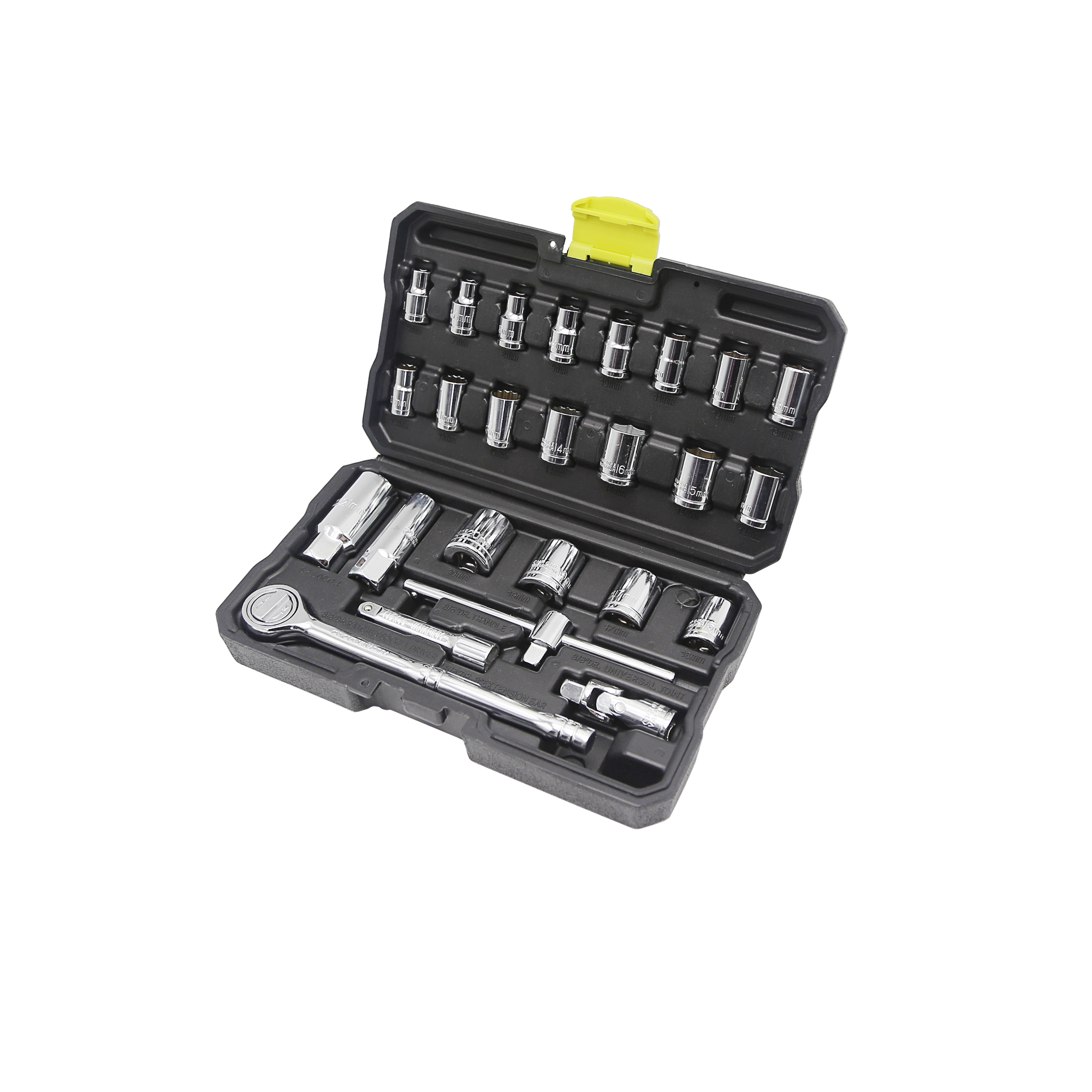 25pc Pro 3/8 Inch Metric Socket Set