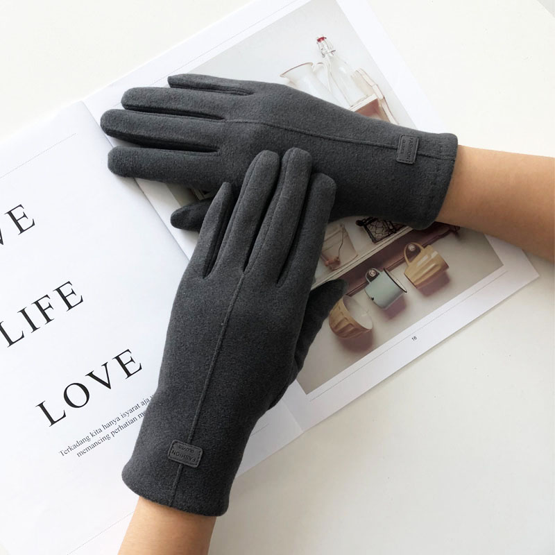 Cheap price velvet fabric gloves for wholesale