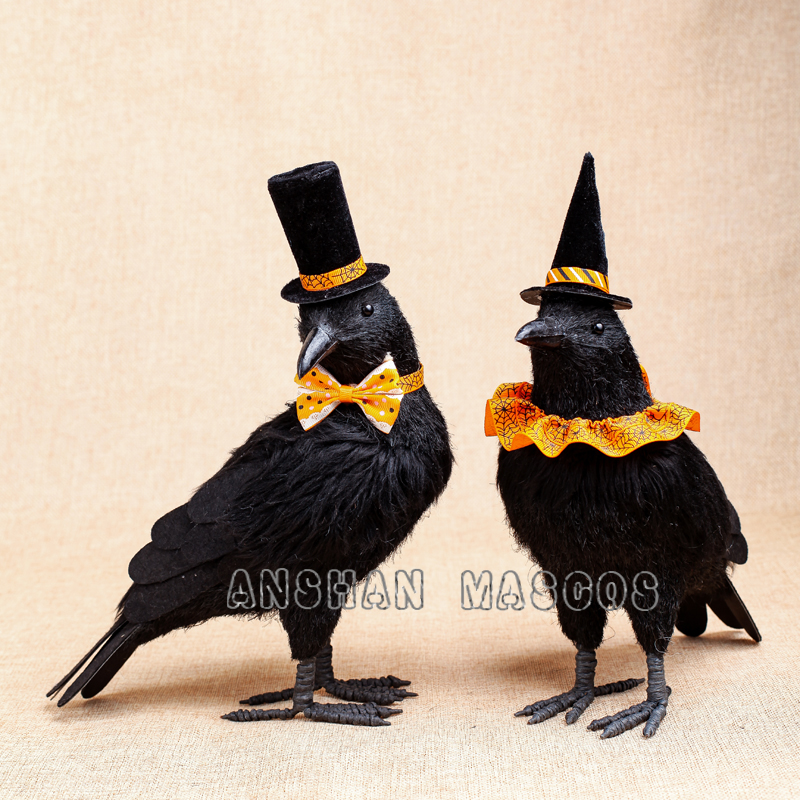 Crow,Halloween Decoration,Natural,Festival,Seasonal,Holiday,Home,Handcraft,Gift,Animal,Ornament