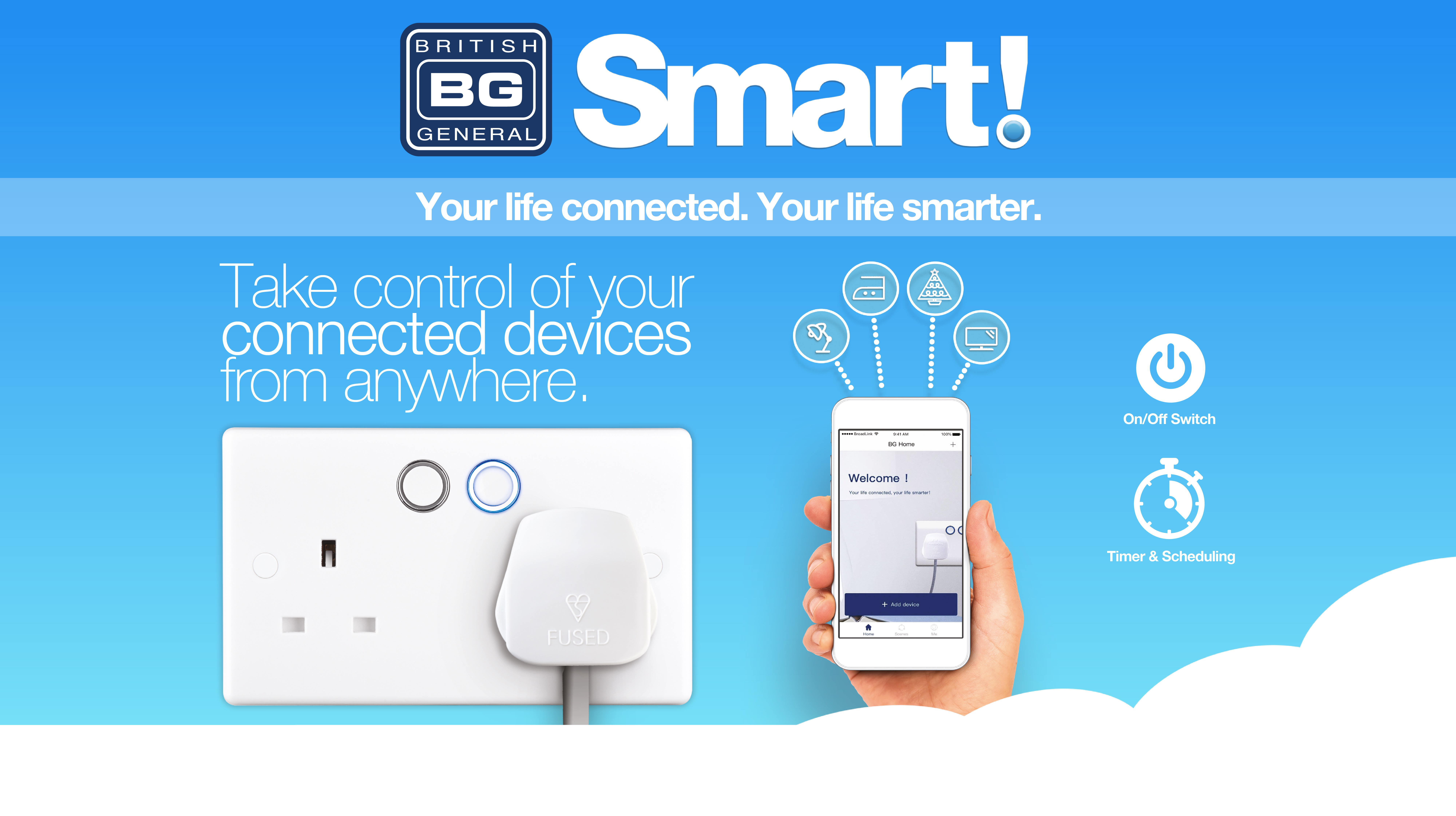 BG Electrical Smart Power Socket & Adaptor