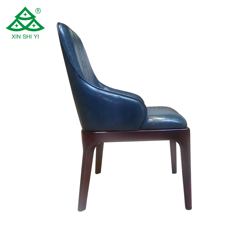 High quality wooden frame hotel room chair with soft fabric cushion