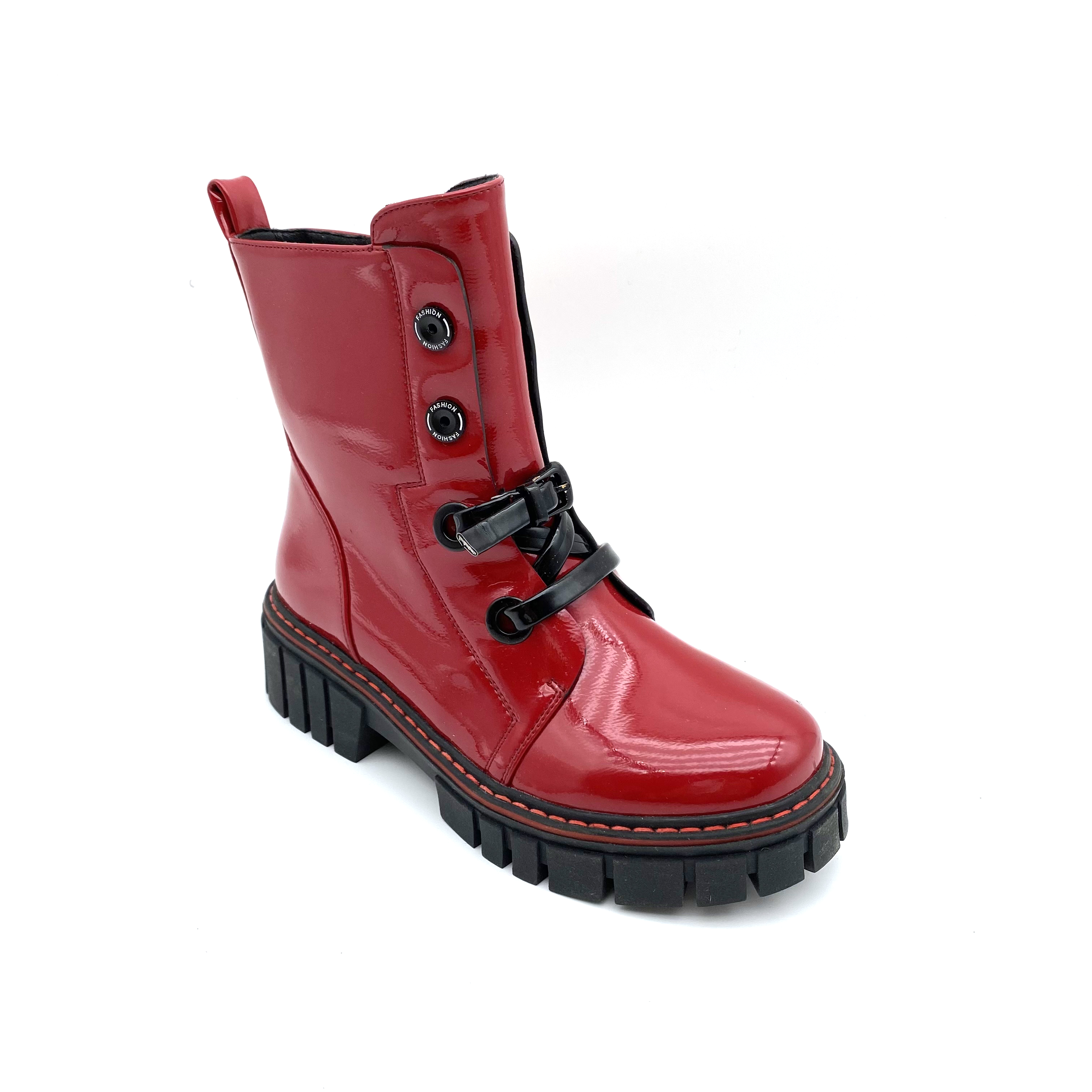 Winter 2020 new fashion boys and girls thick bottom lace-up zipper waterproof platform outdoor color Martin boots for children