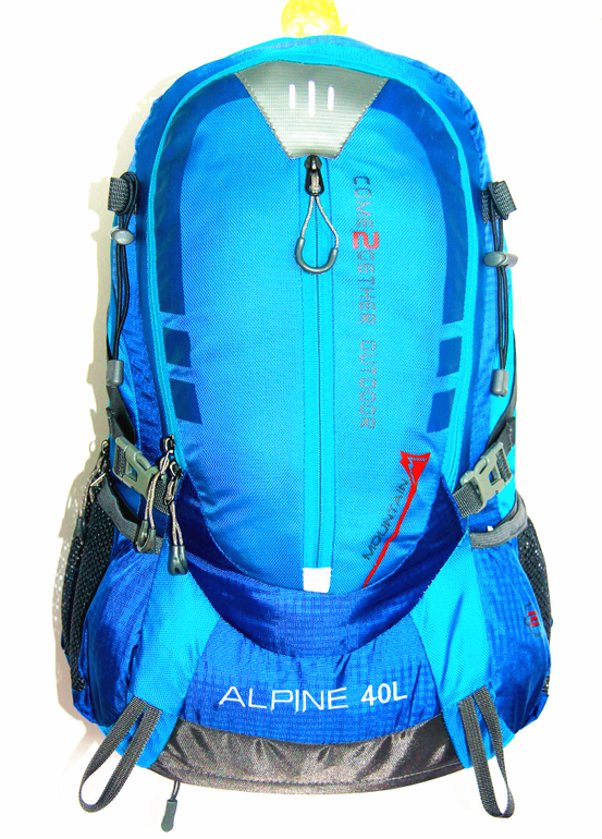 40L big capacity strong outdoor waterproof hiking backpack with rain cover