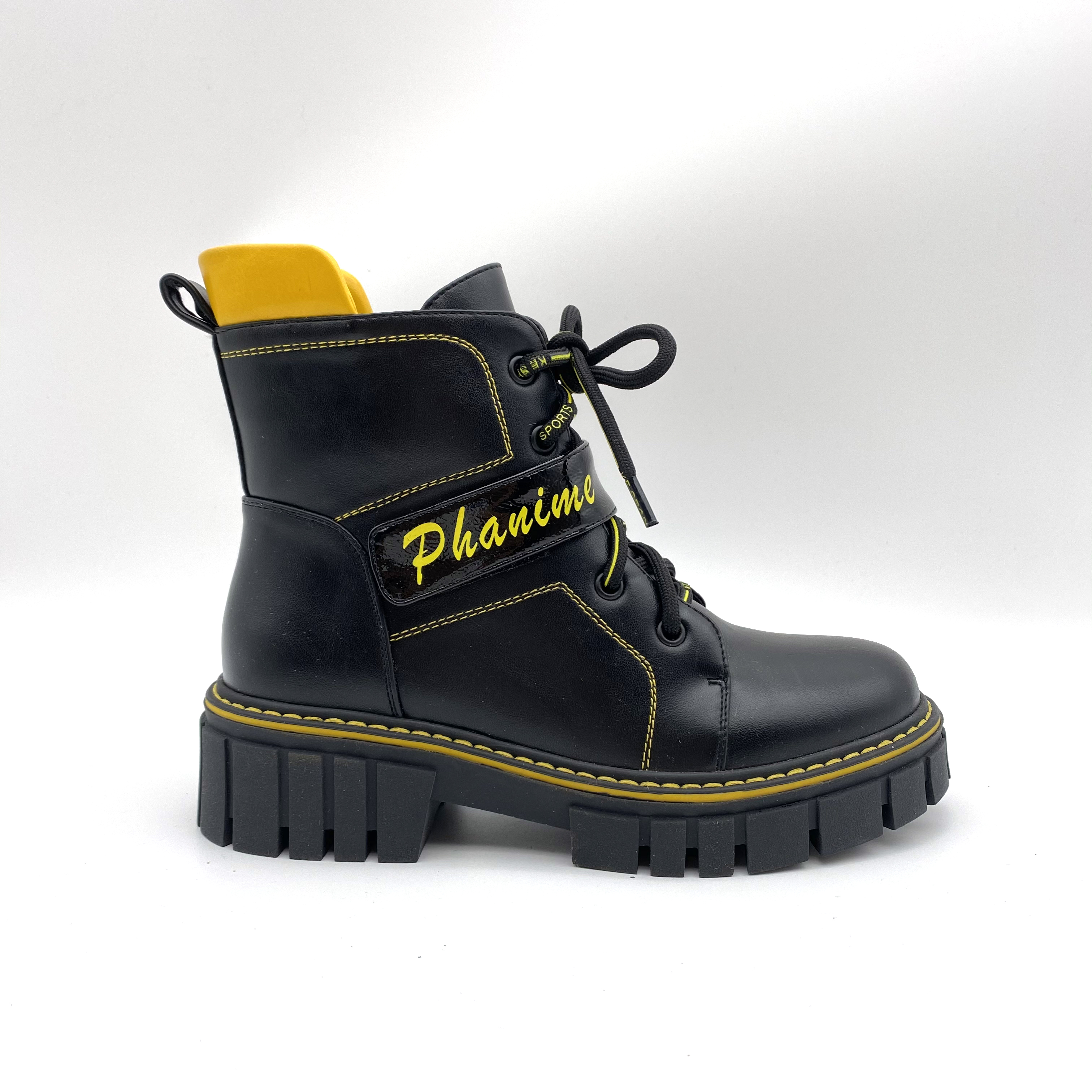 2020 new boys and girls thick bottom lace-up zipper waterproof children's Martin boots