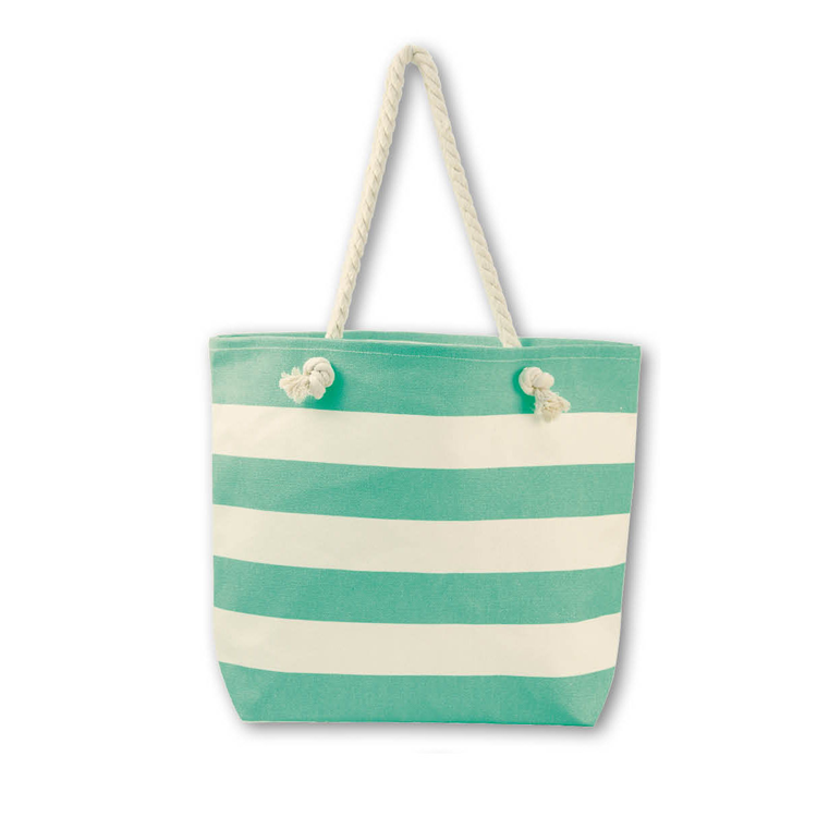 Rope Handle Reusable Cotton Beach Bag