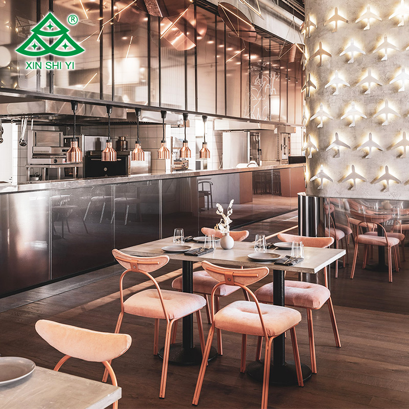 Modern Style Hotel Themed Restaurant Furniture Metal Material New Design