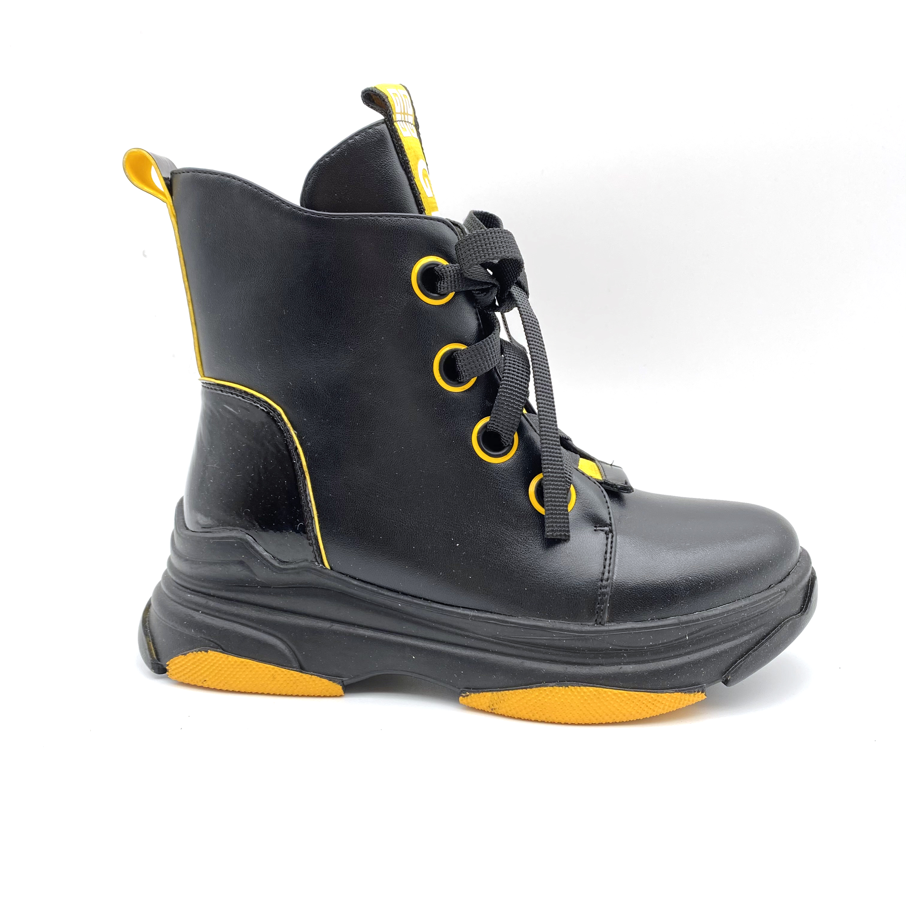 Winter 2020 new fashion boys and girls thick bottom lace-up zipper waterproof children's outdoor Martin boots