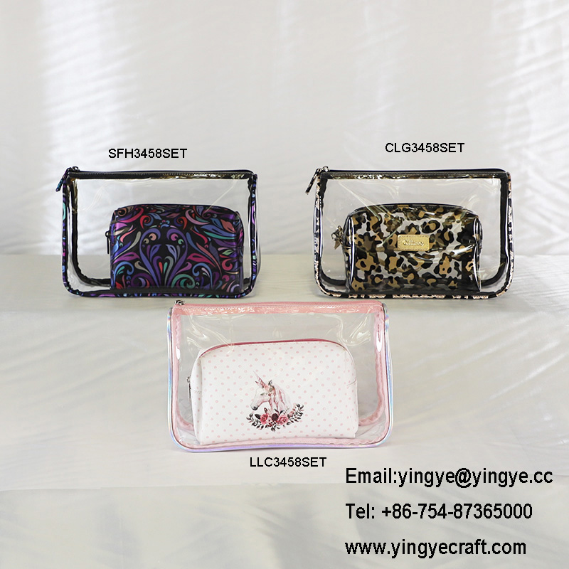 cosmetic bag set, storage set, pvc bag, make-up bag set