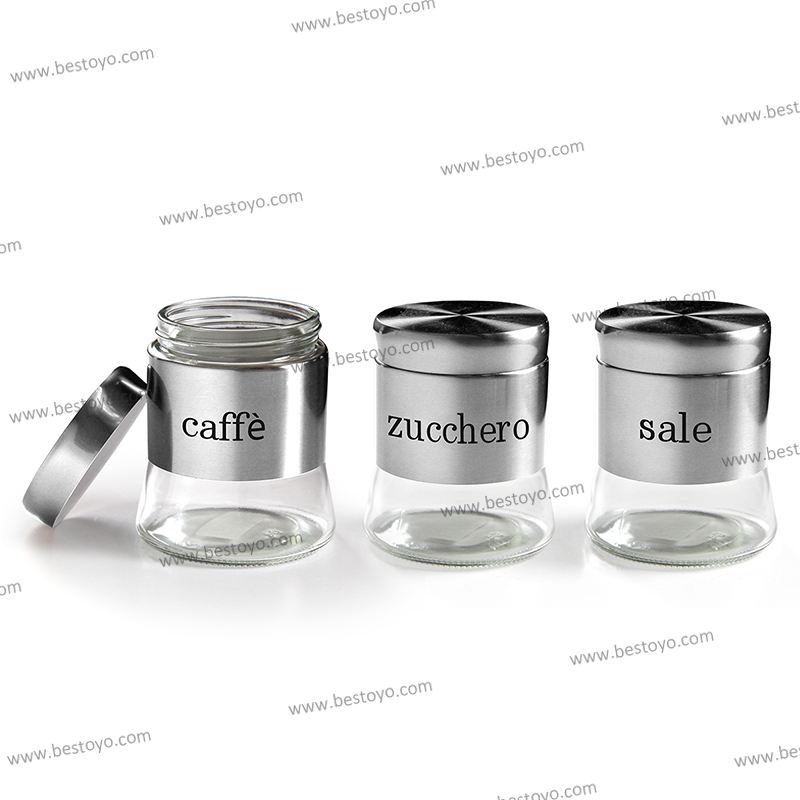 Storage jar glass with SS covered glass