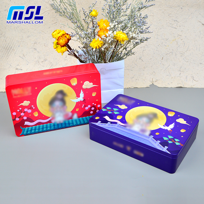 Tin box tinbox tin metal tin metal box Gift tin Mooncake