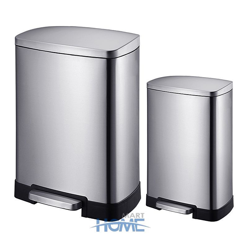 Stainless Steel High Capacity Push Waste bin/SS Kitchen Push Lid Trash Bin/Large Capacity Garbage bin