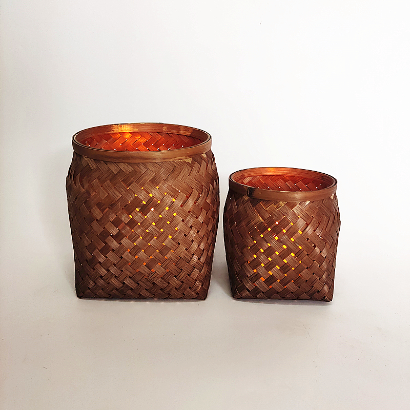 Drum shape bamboo lantern