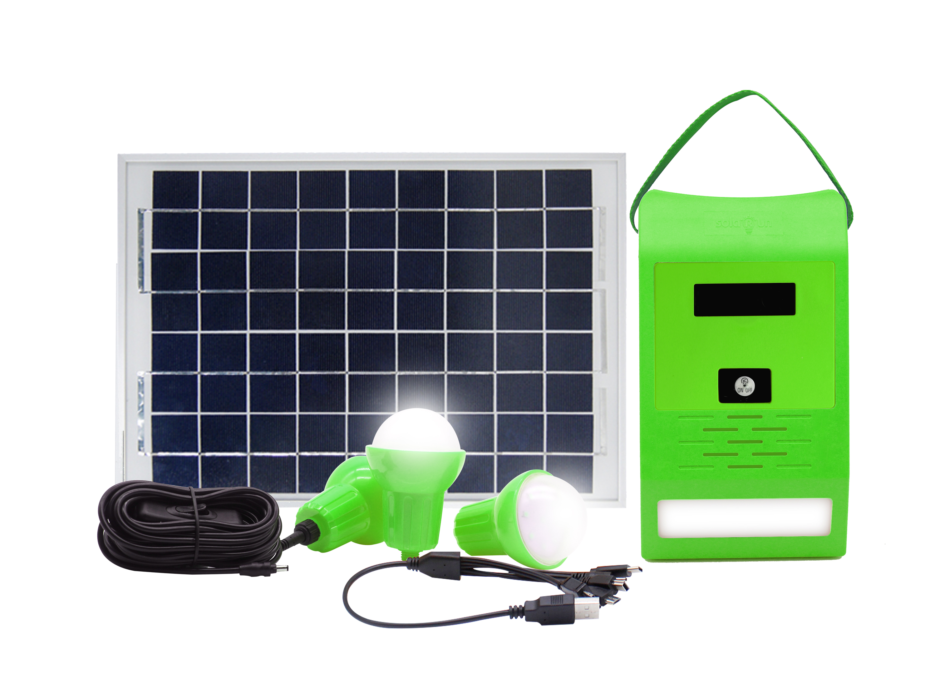 Solar Energy System for Home Lighting and Phone Charging Plug and Play