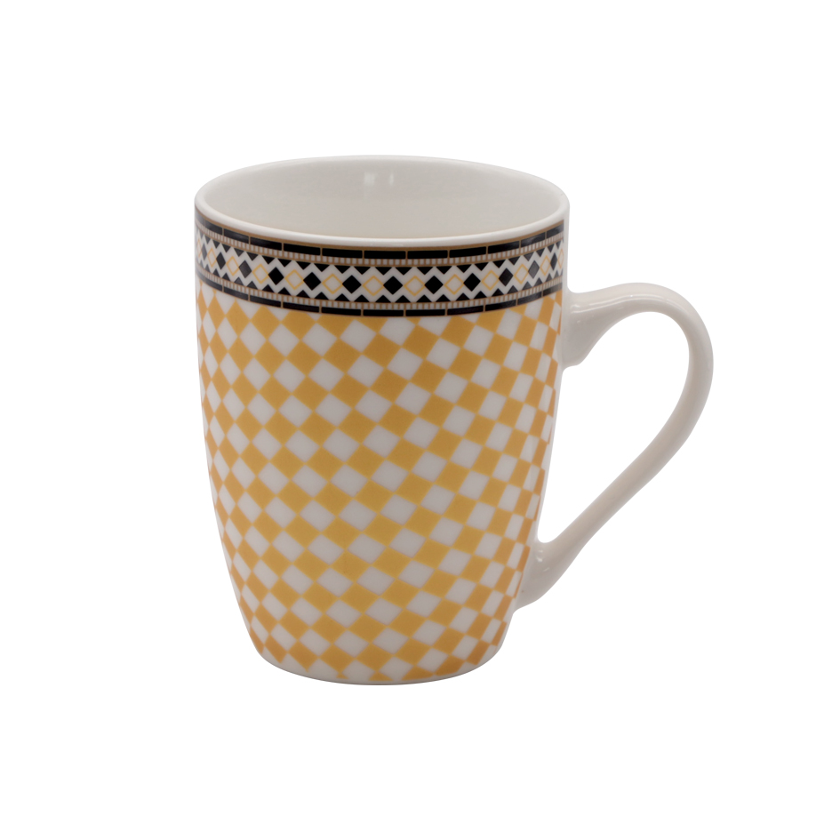 ZH-1966 golden design gridding mug 350ml