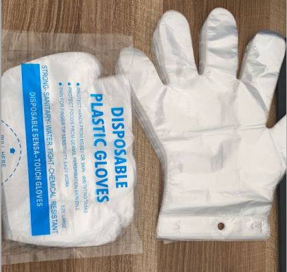 PE Gloves with hole