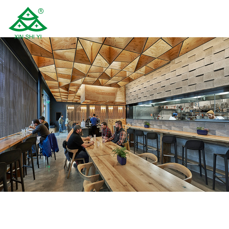 simple ash wood restaurant furniture set customized