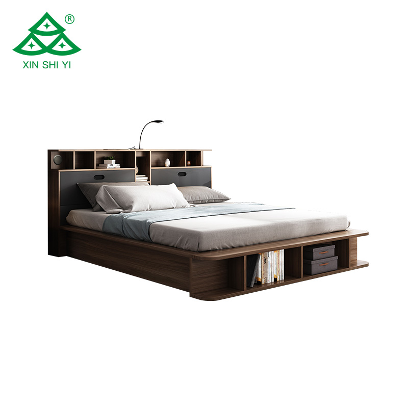 Villa bedroom furniture wooden storage bed
