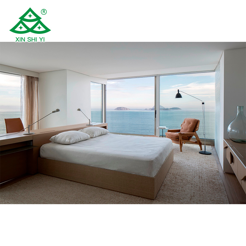 Factory Wholesale Apartment Luxury Bedroom Furniture Sets Hotel Wooden Bedroom King Bed